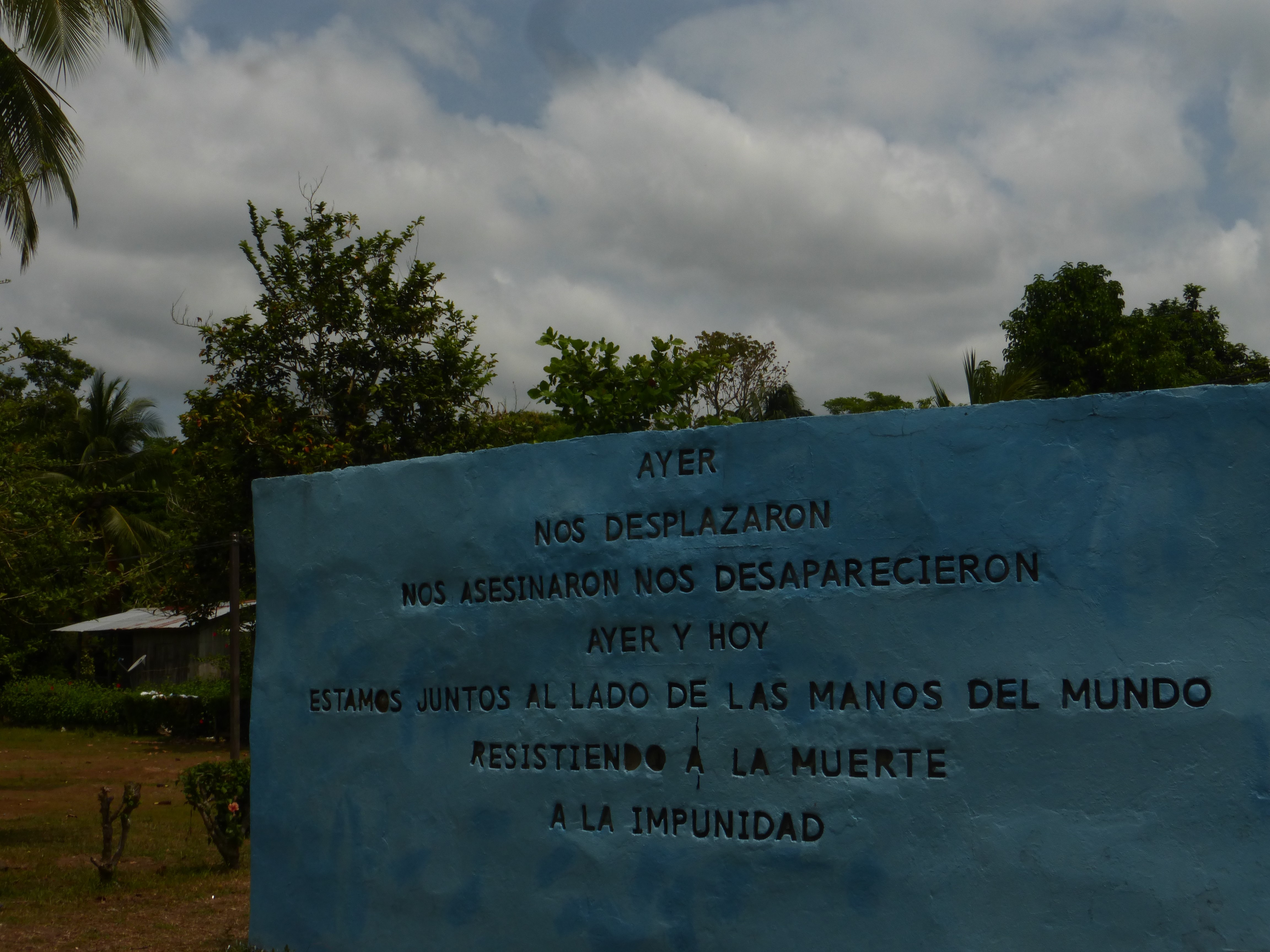 Photos : Mémorial de l’opération Genesis et acte de mémoire lors du festival des mémoires, Zone Humanitaire Nueva Vida, Cacarica, Chocó, mars 2019